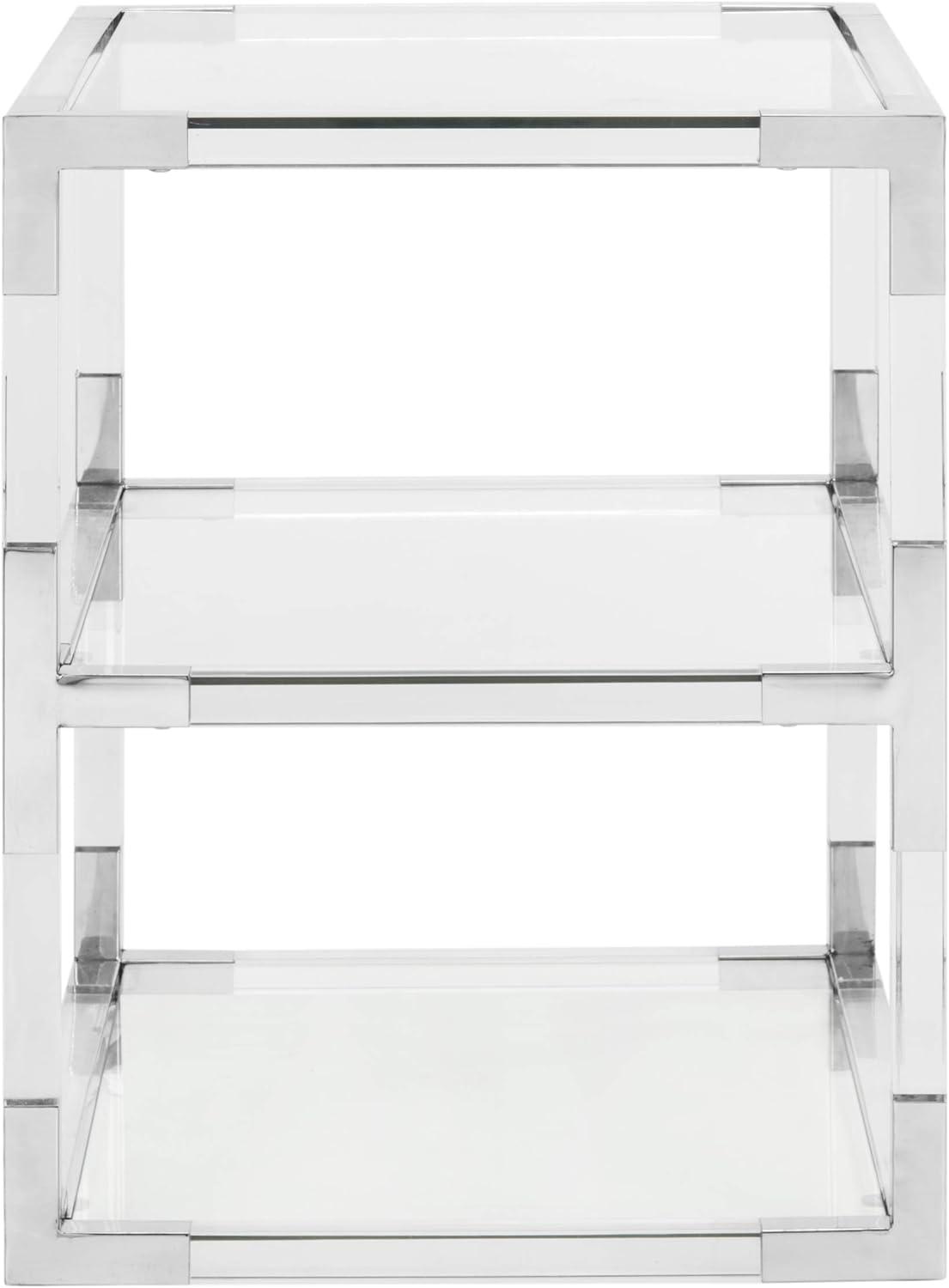 image:imageSafavieh Couture Home Louisa Glam Silver Acrylic End TableSilver