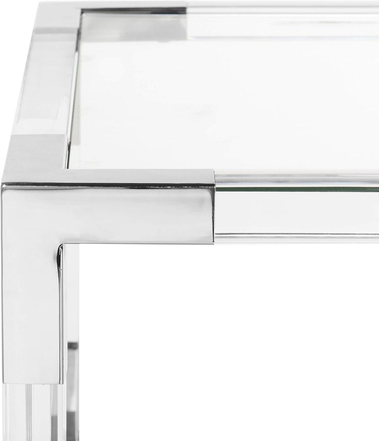 image:imageSafavieh Couture Home Louisa Glam Silver Acrylic End TableSilver