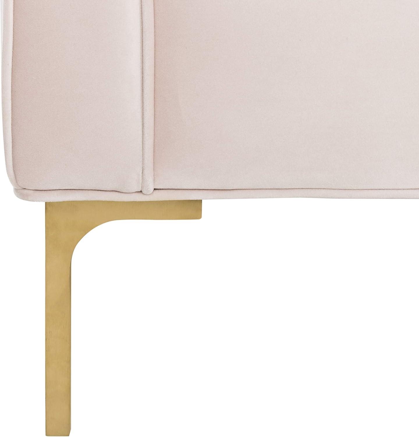 image:imageSafavieh Couture Home Vydia Glam Blush Pink Velvet and Gold Tufted SofaBlushGold