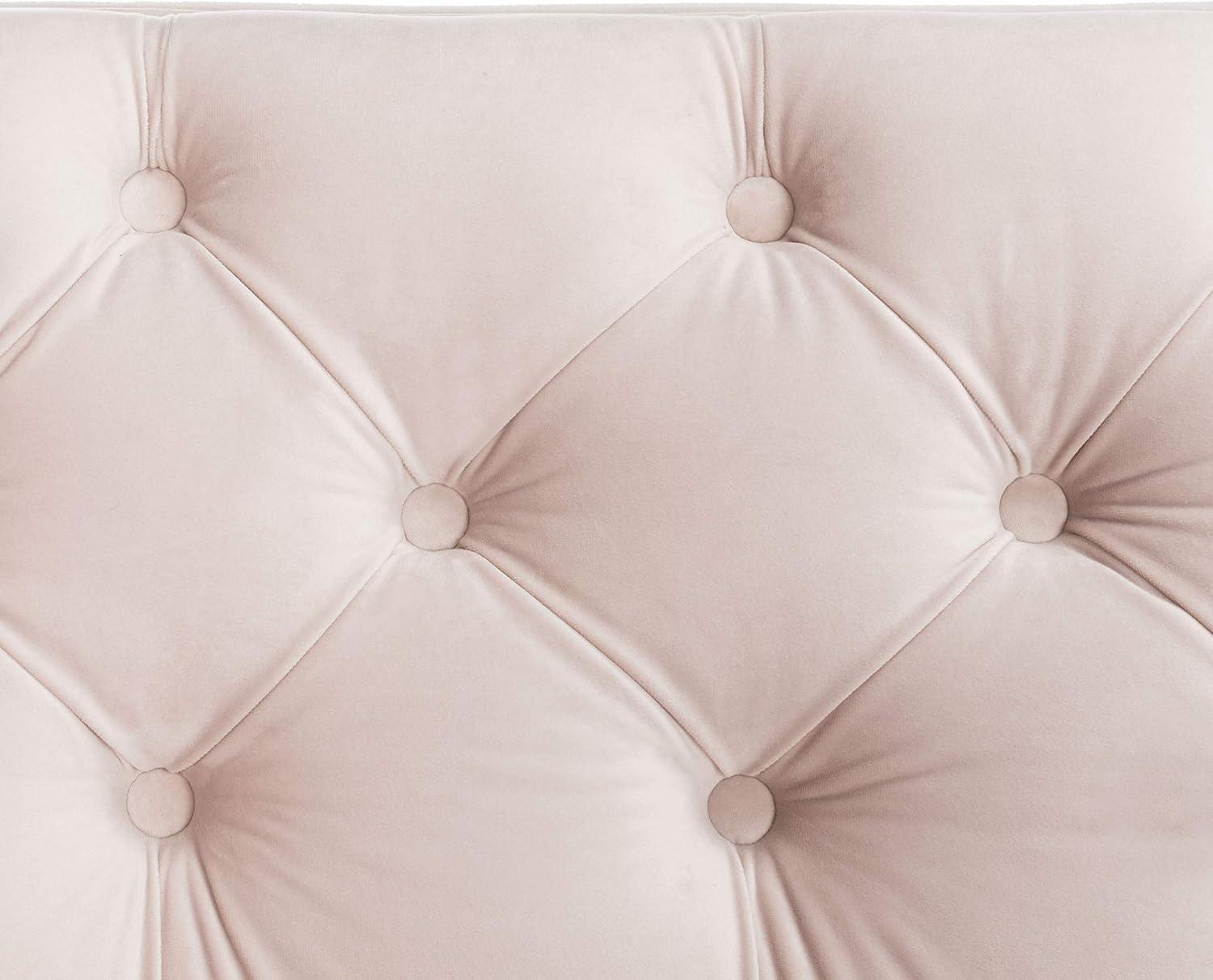image:imageSafavieh Couture Home Vydia Glam Blush Pink Velvet and Gold Tufted SofaBlushGold