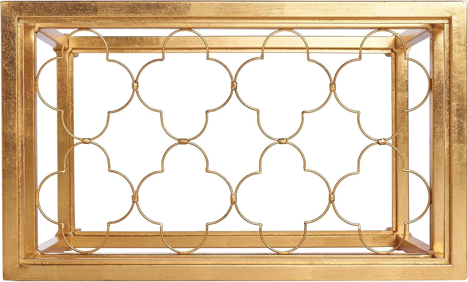 image:imageSafavieh Home Collection Hanzel Silver Leaf Glass Side TableGold Glass