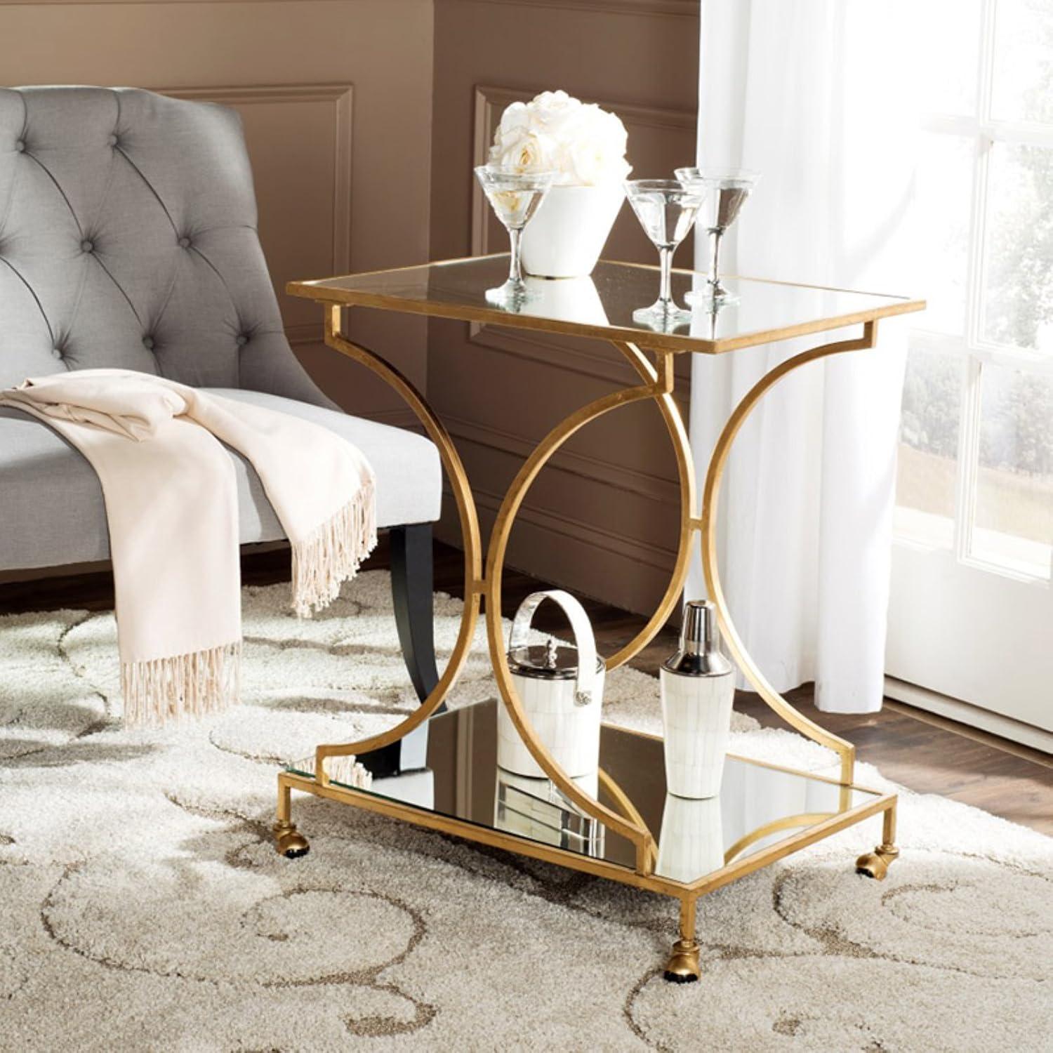 image:imageSafavieh Home Collection Ignatius Silver Bar CartSilver Mirror