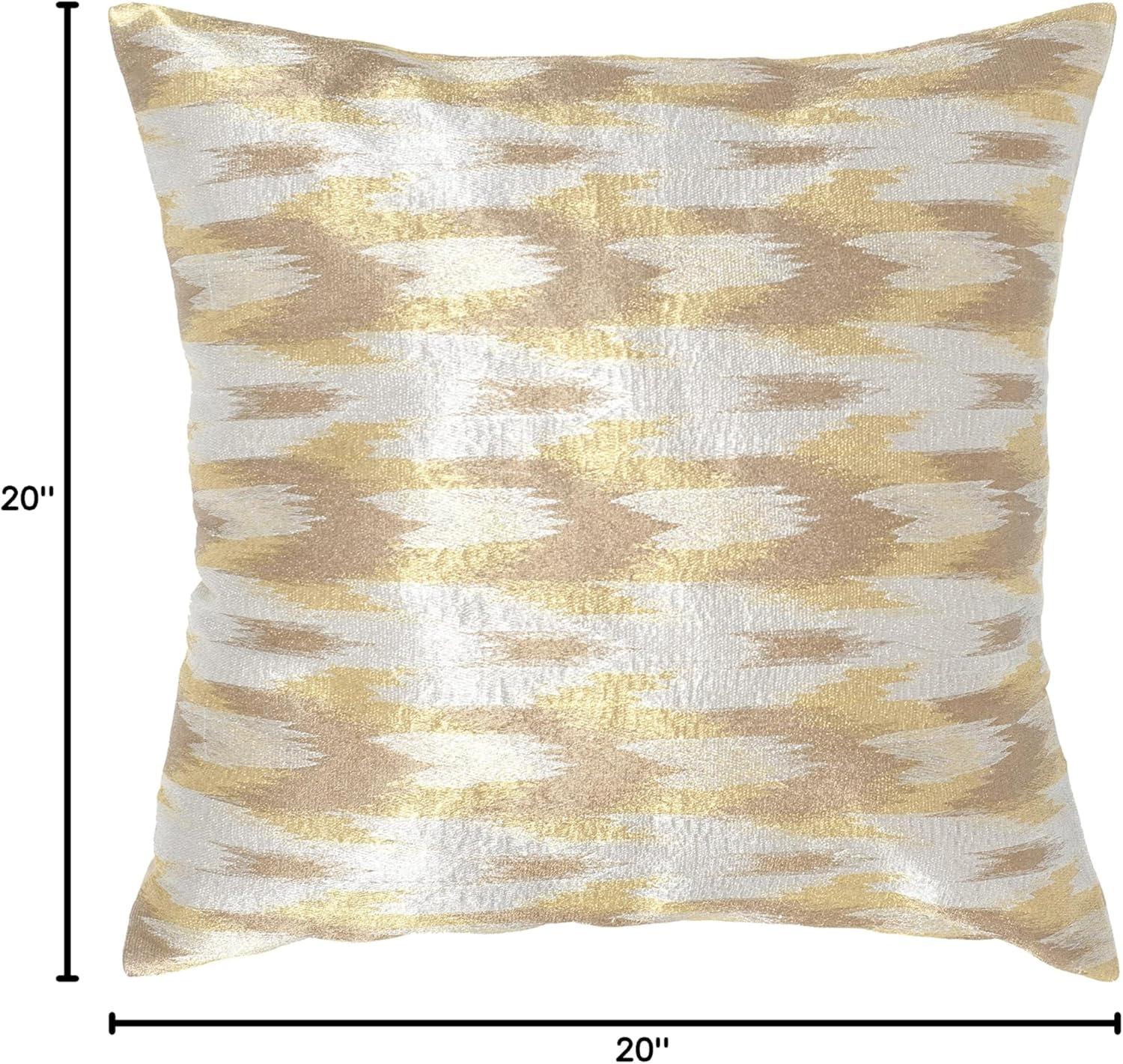 image:imageSafavieh Pillow Collection Throw Pillows 20 by 20Inch Boho Chic Neon Citrus Set of 2Metallic Silver