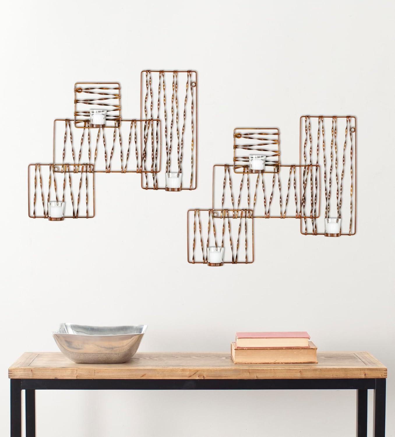 image:imageSafavieh Wall Art Collection Art Deco ZigZag Candle Holder Wall Sconce