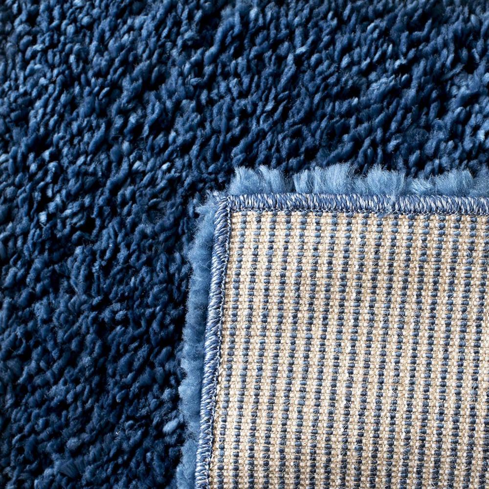 image:imageSAFAVIEH Area Rug 8x10 August Shag Collection Large White Solid Pattern NonShedding amp Easy Cleaning Plush Thick Pile Ideal for Living Room Bedroom Dining Space AUG900ANavy