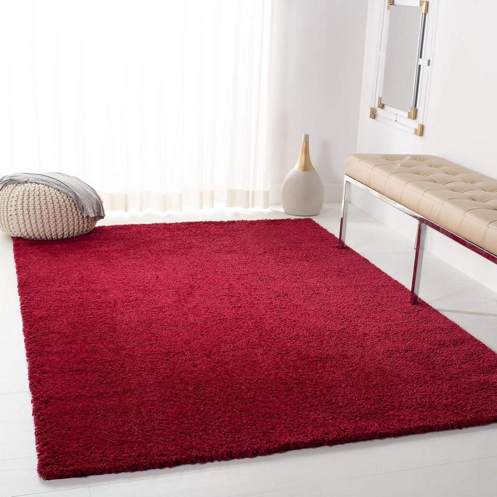 image:imageSAFAVIEH Area Rug 8x10 August Shag Collection Large White Solid Pattern NonShedding amp Easy Cleaning Plush Thick Pile Ideal for Living Room Bedroom Dining Space AUG900ARed