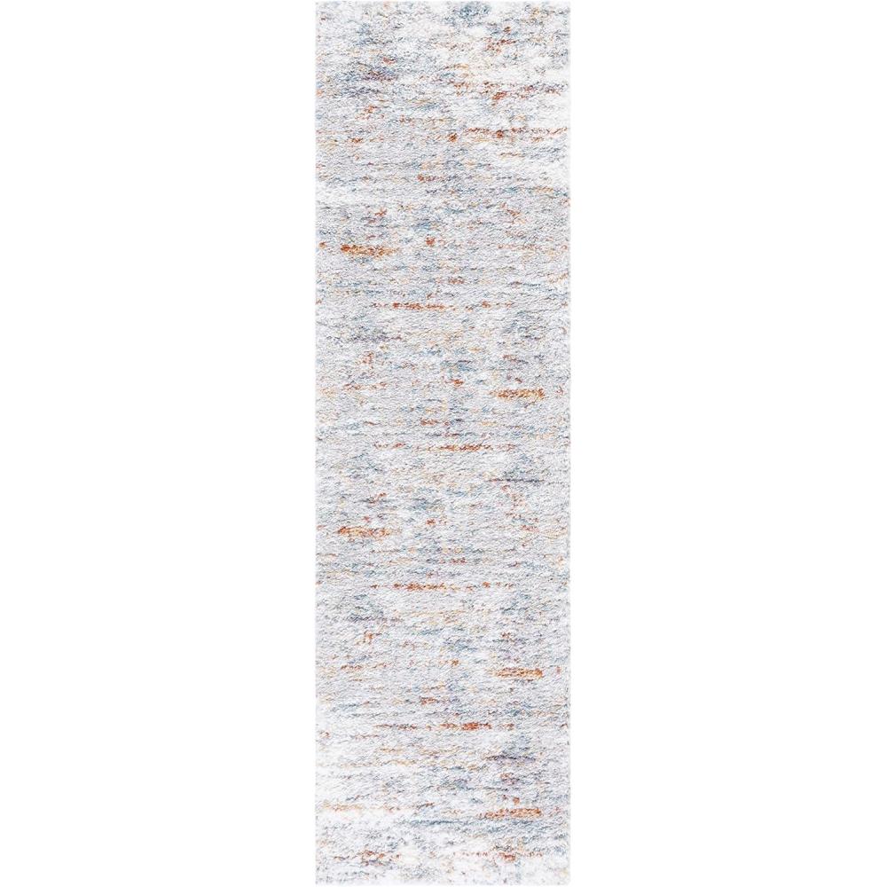 image:imageSAFAVIEH Area Rug 8x10 Berber Shag Collection Large Blue Rust amp Ivory Modern Design NonShedding amp Easy Cleaning Plush Thick Pile Ideal for Living Room Bedroom Dining Space BER577ABlue RustIvory