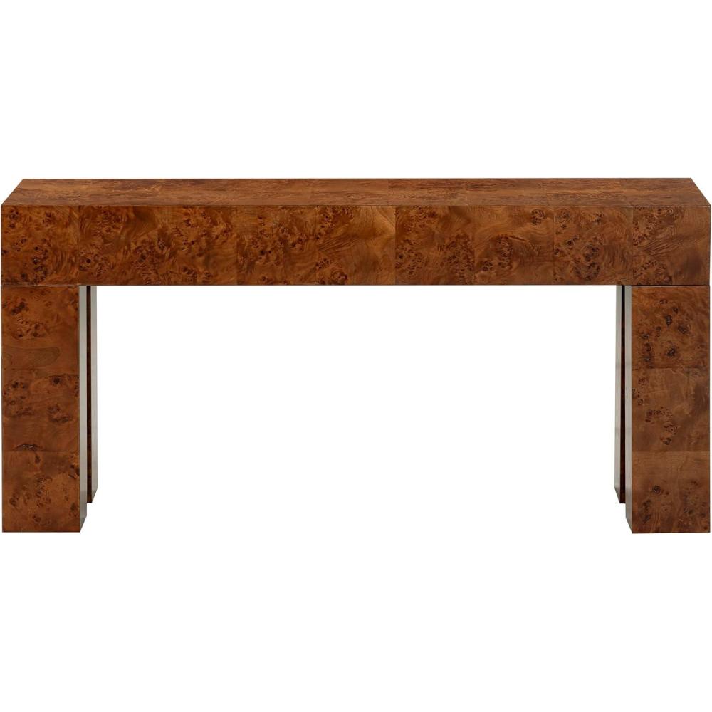image:imageSAFAVIEH Couture Collection  Betharose Walnut Burl Wood Console Table Modern Entryway amp Living Room Accent SFV2221AWalnut Burl