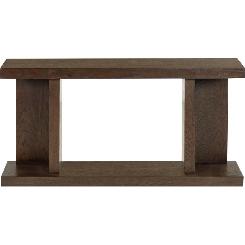 image:imageSAFAVIEH Couture Collection  Claramay Walnut Cerused Oak Console Table Modern Wood Entryway amp Living Room Accent SFV2223BWalnut