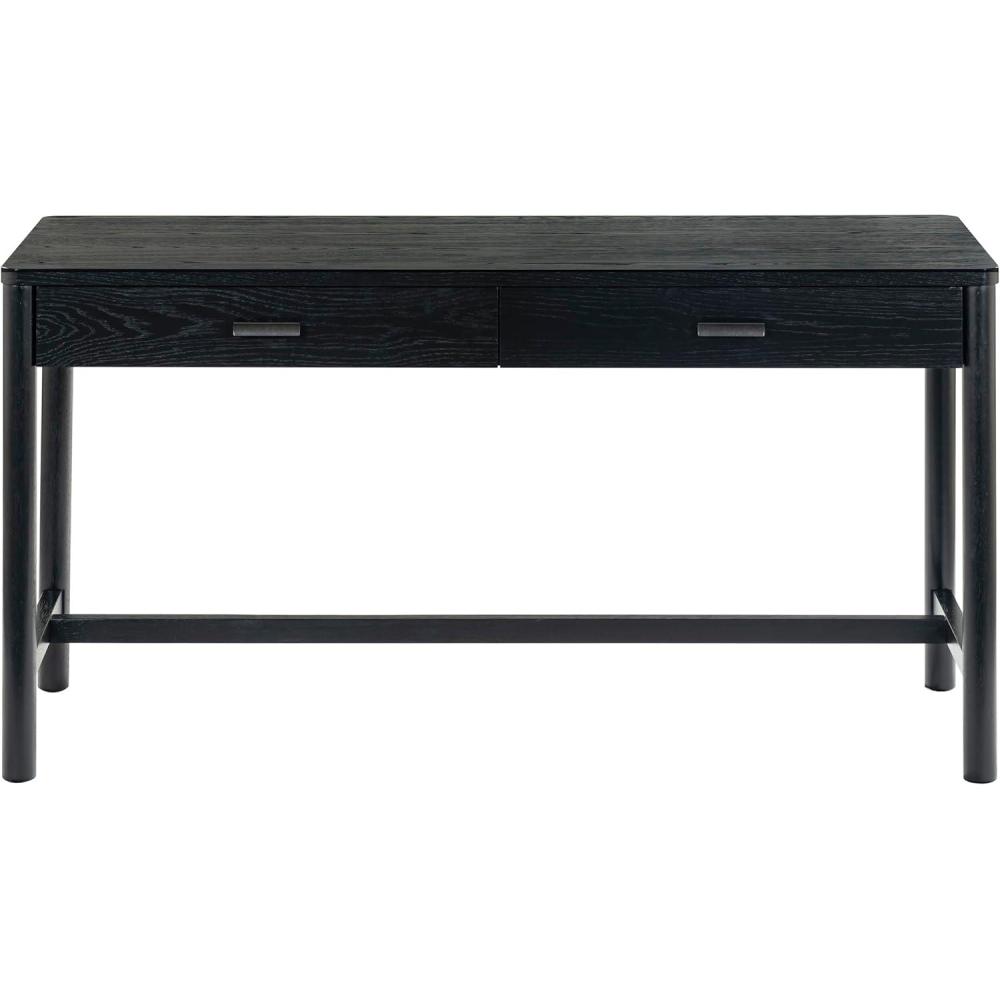 image:imageSAFAVIEH Couture Collection  Jaylessa Natural 2Drawer Desk Modern Workspace with Storage SFV2217ABlack