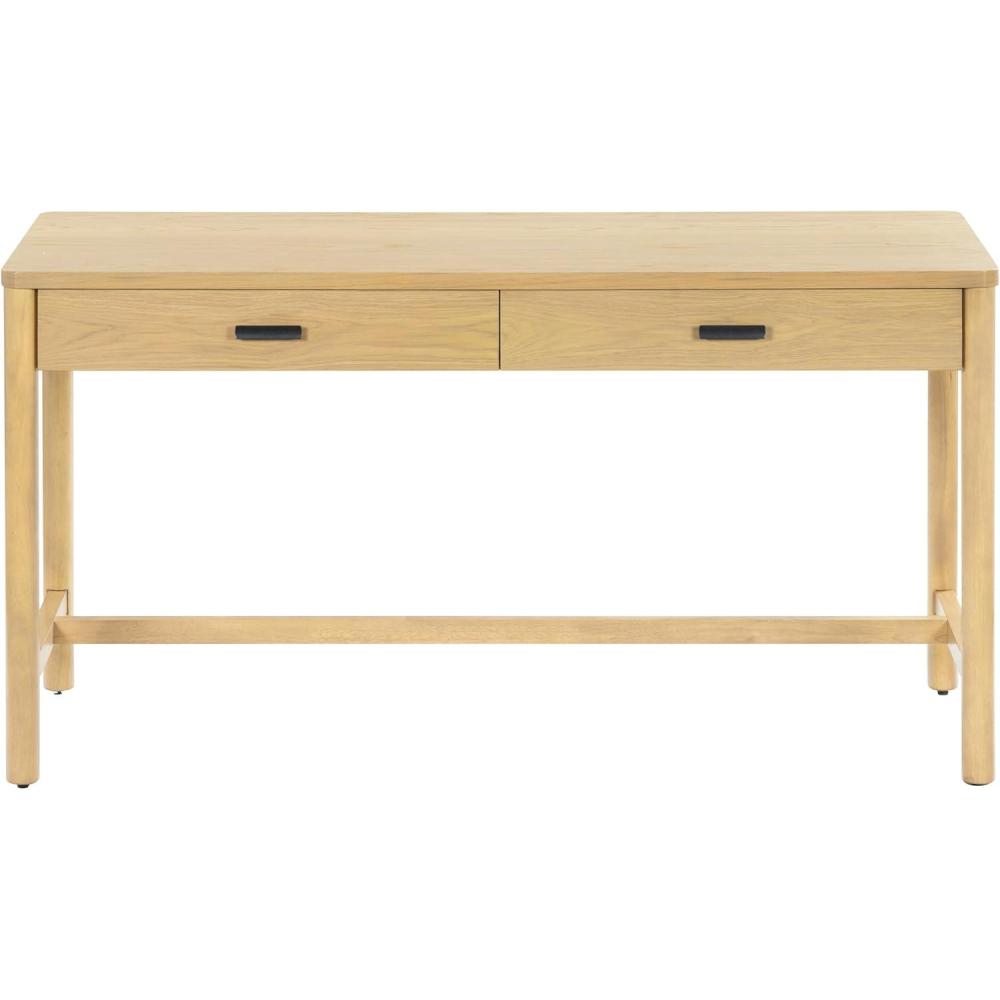 image:imageSAFAVIEH Couture Collection Jaylessa Natural 2Drawer Desk Modern Workspace with Storage SFV2217ANatural