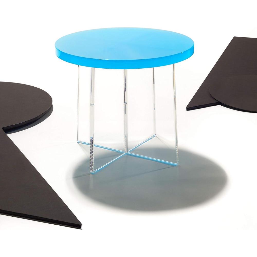 image:imageSAFAVIEH Couture Collection Edwards Turquoise Acrylic Accent TableTurquoise