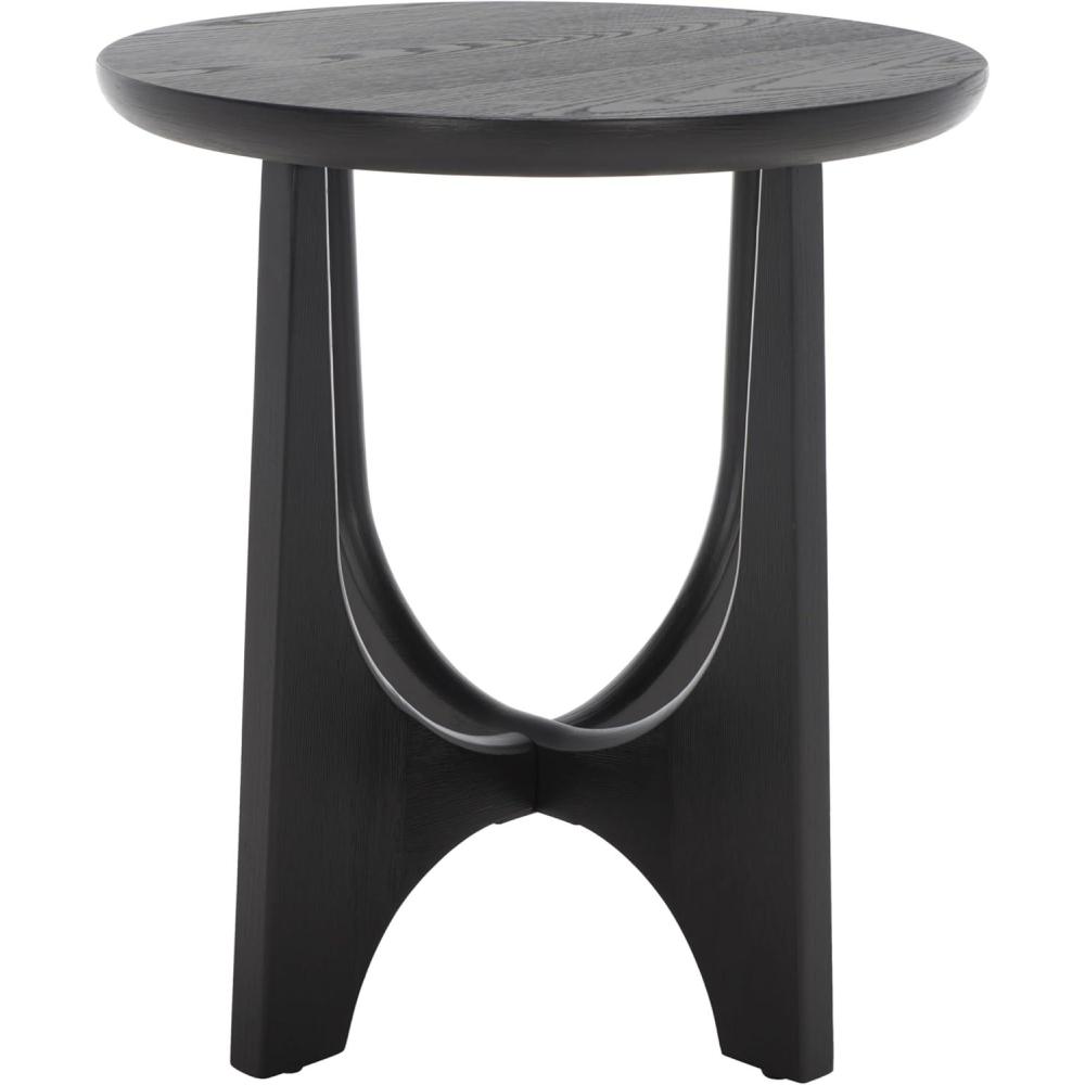 image:imageSAFAVIEH Couture Collection Sasha Medium Oak Veneer Accent TableBlack