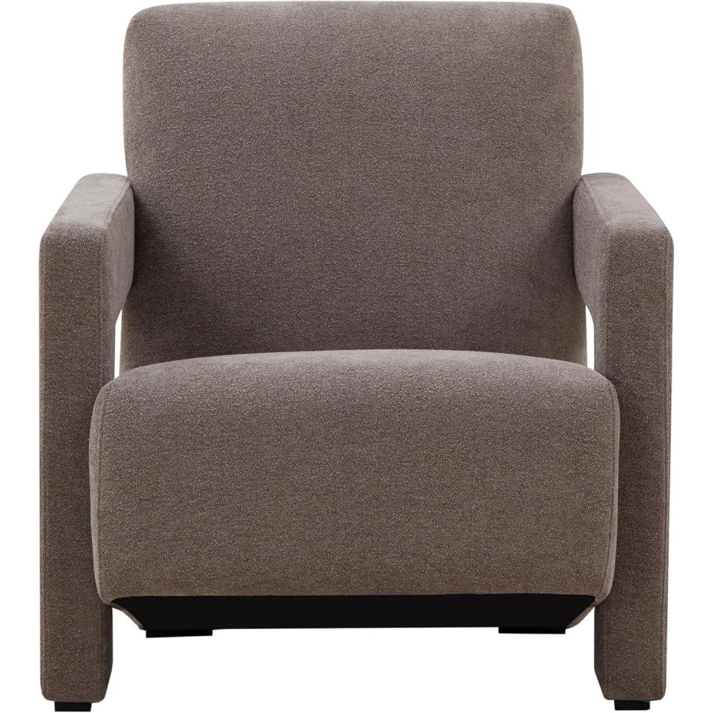 image:imageSAFAVIEH Couture Collection Taylor Modern Navy Velvet Upholstered Accent Chair Fully AssembledBrown