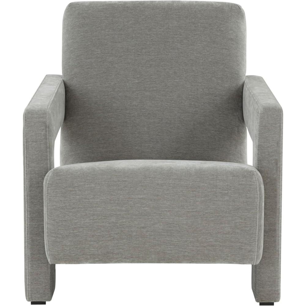 image:imageSAFAVIEH Couture Collection Taylor Modern Navy Velvet Upholstered Accent Chair Fully AssembledGrey