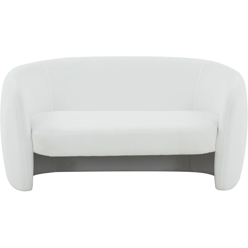 image:imageSAFAVIEH Couture Collection Zhao White Linen Curved LoveseatWhite