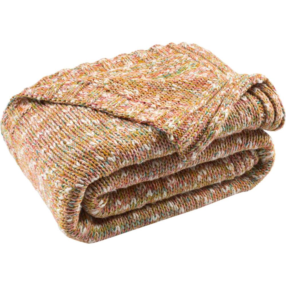 image:imageSAFAVIEH Darling Knit Throw Blanket Multicolored