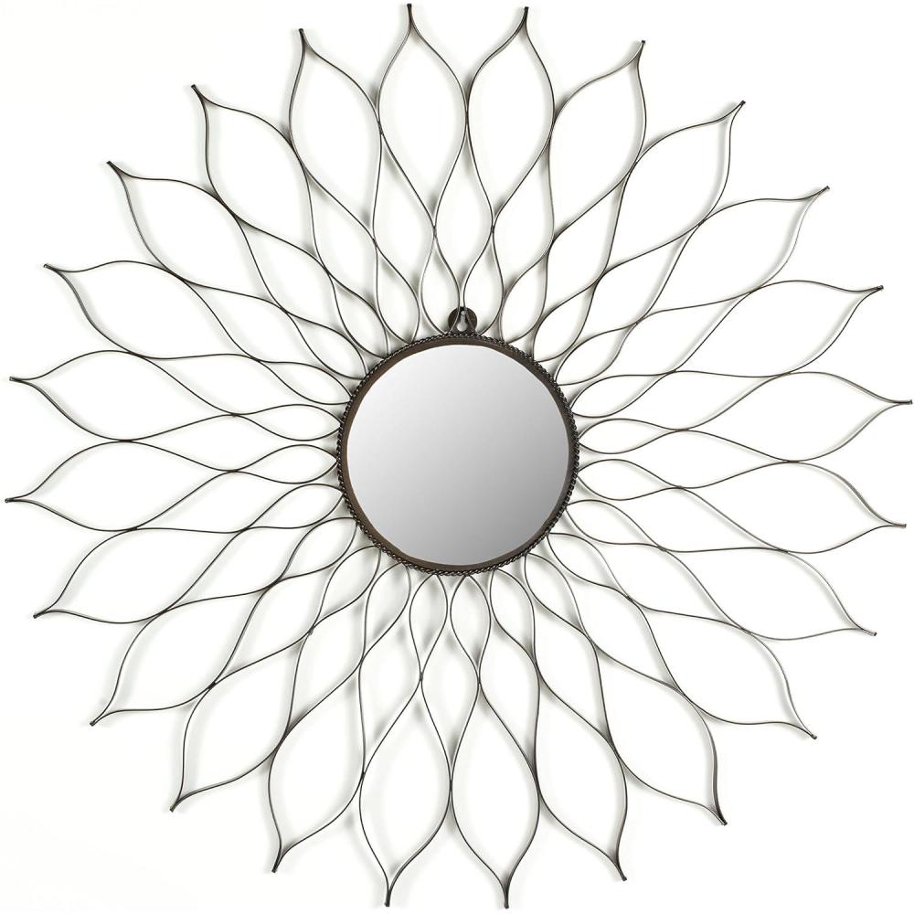 image:imageSAFAVIEH Home Collection Antique Flower MirrorBrown