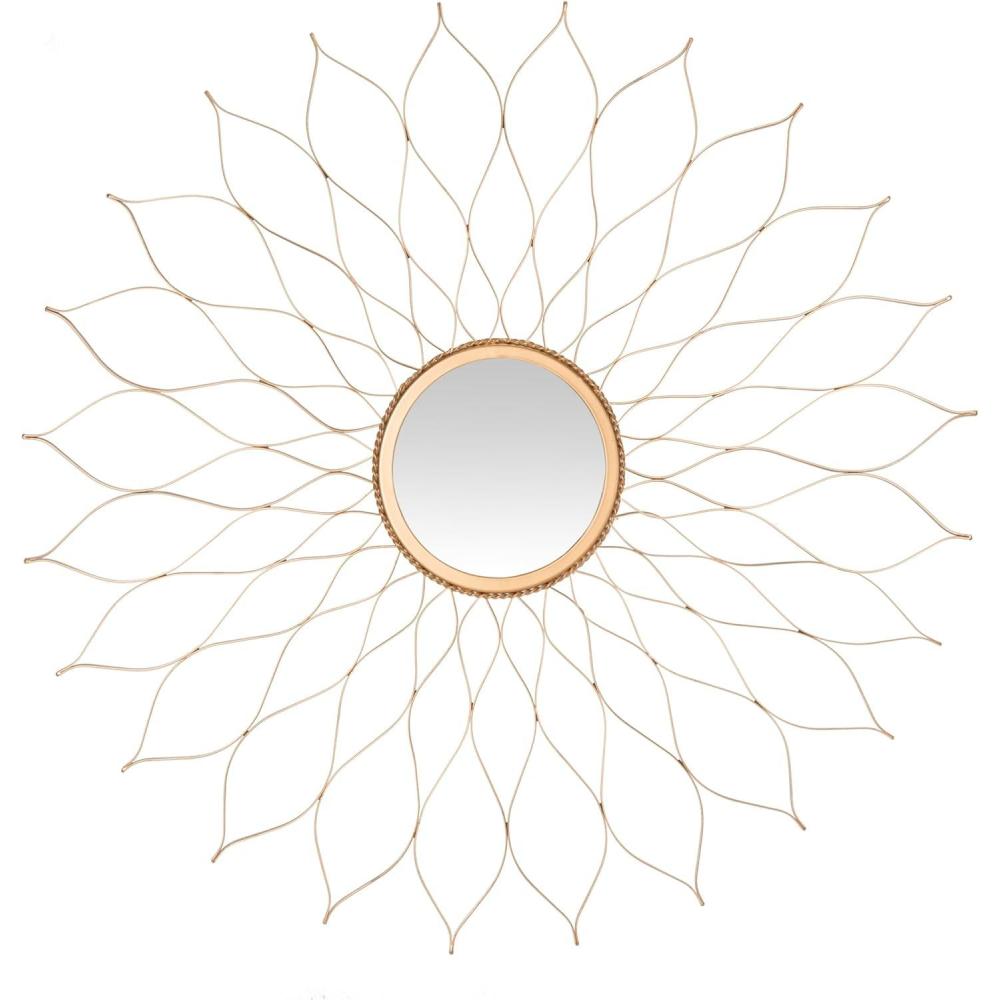image:imageSAFAVIEH Home Collection Antique Flower MirrorGold