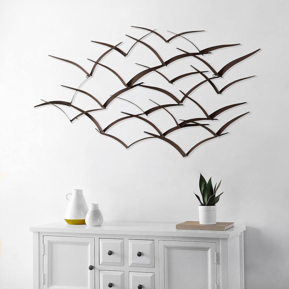 image:imageSAFAVIEH Home Collection Fione Bronze Metal Flying Bird Silhouette Wall Decor