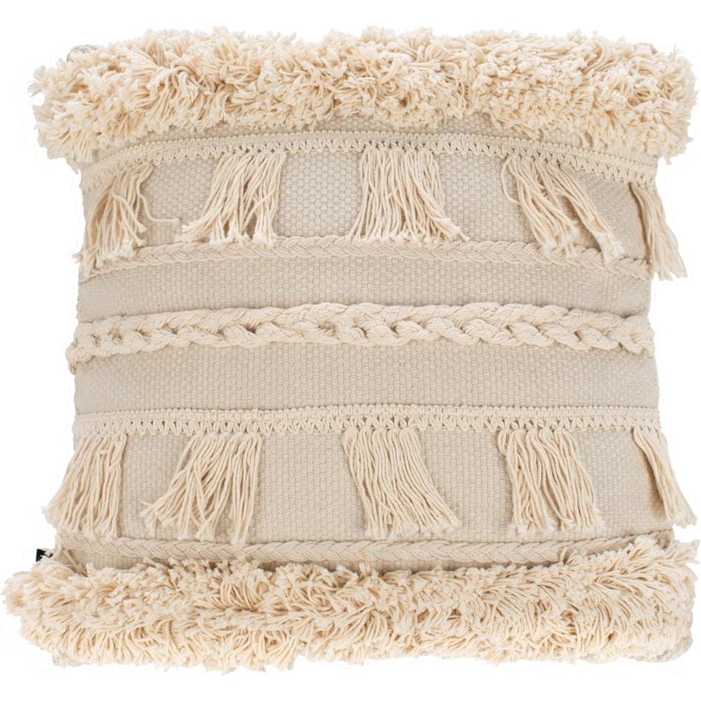 image:imageSAFAVIEH Home Collection Loli Beige 16 x 16 PillowBeige