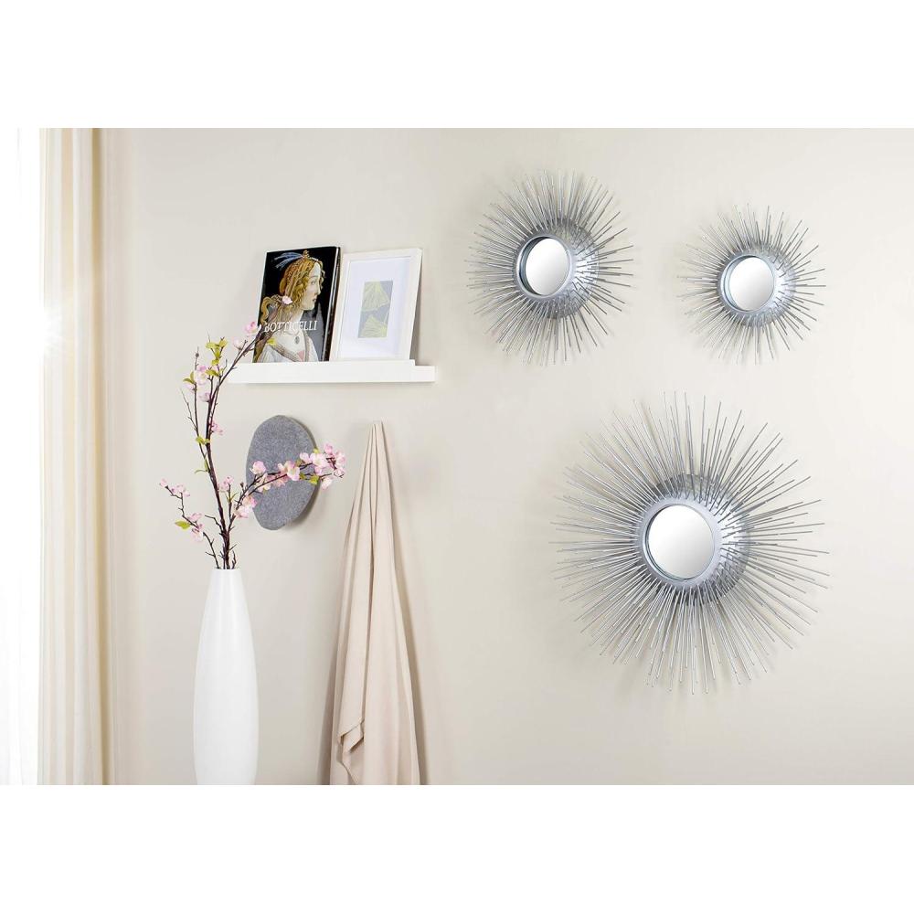 image:imageSAFAVIEH Home Collection Sunburst Triptych MirrorSilver