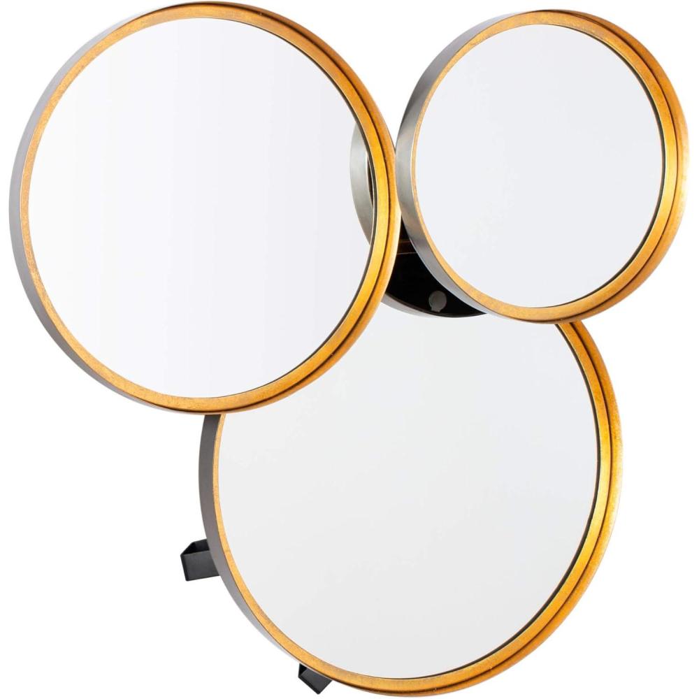 image:imageSAFAVIEH Home Loni Foil 225inch Decorative Accent Mirror GoldBlackGold Black