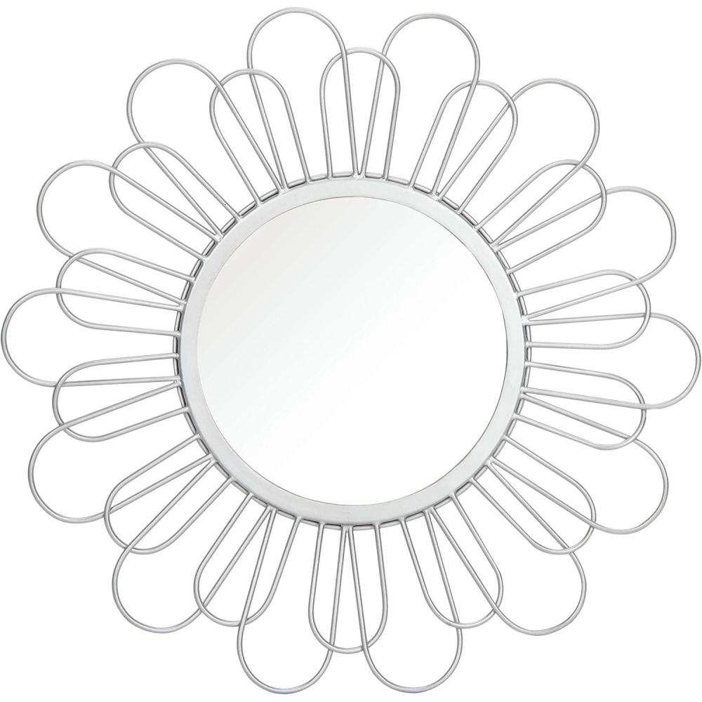 image:imageSAFAVIEH Home Lorence Silver Flower 23inch Decorative Accent Mirror