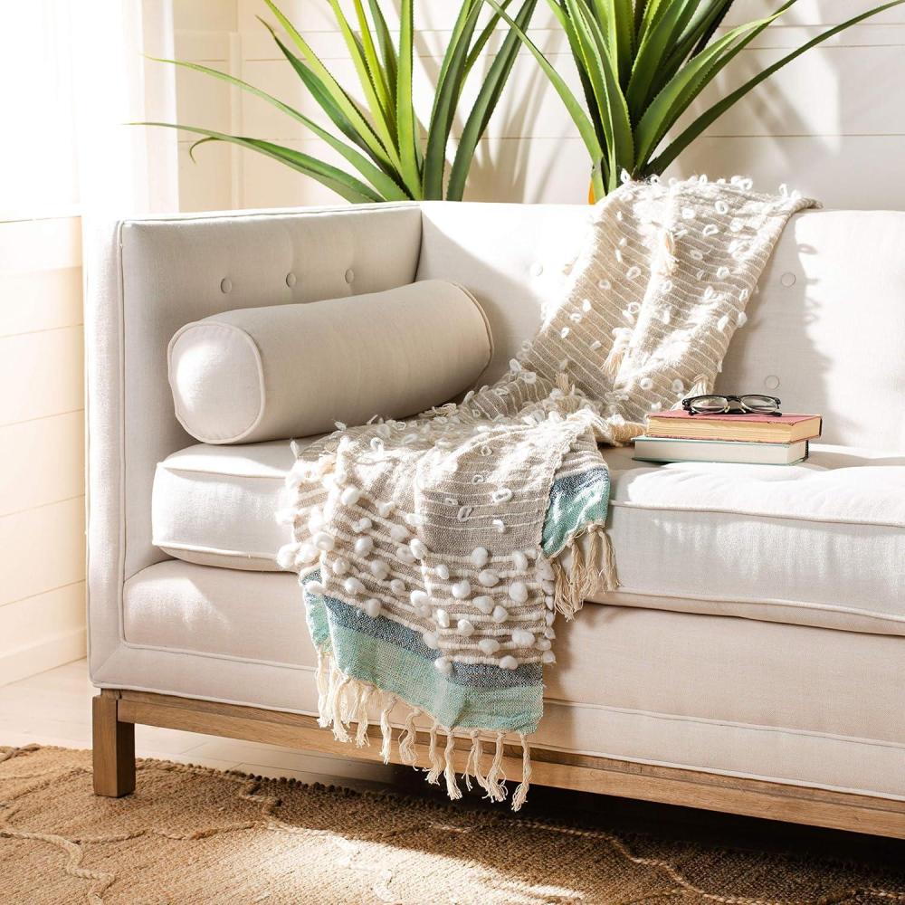 image:imageSAFAVIEH Home Popper Multicolored 50 x 70inch Blanket Throw