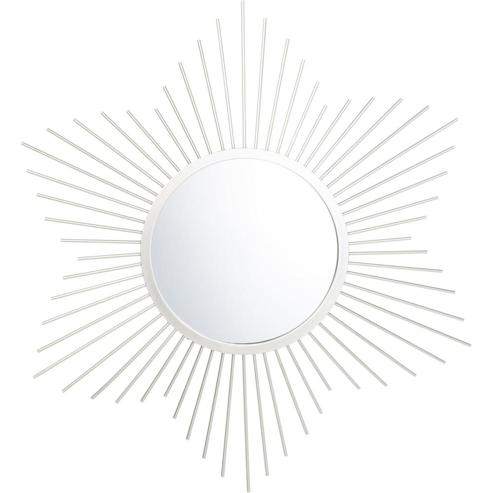 image:imageSAFAVIEH Home River Silver Sunburst 36inch Decorative Accent Mirror