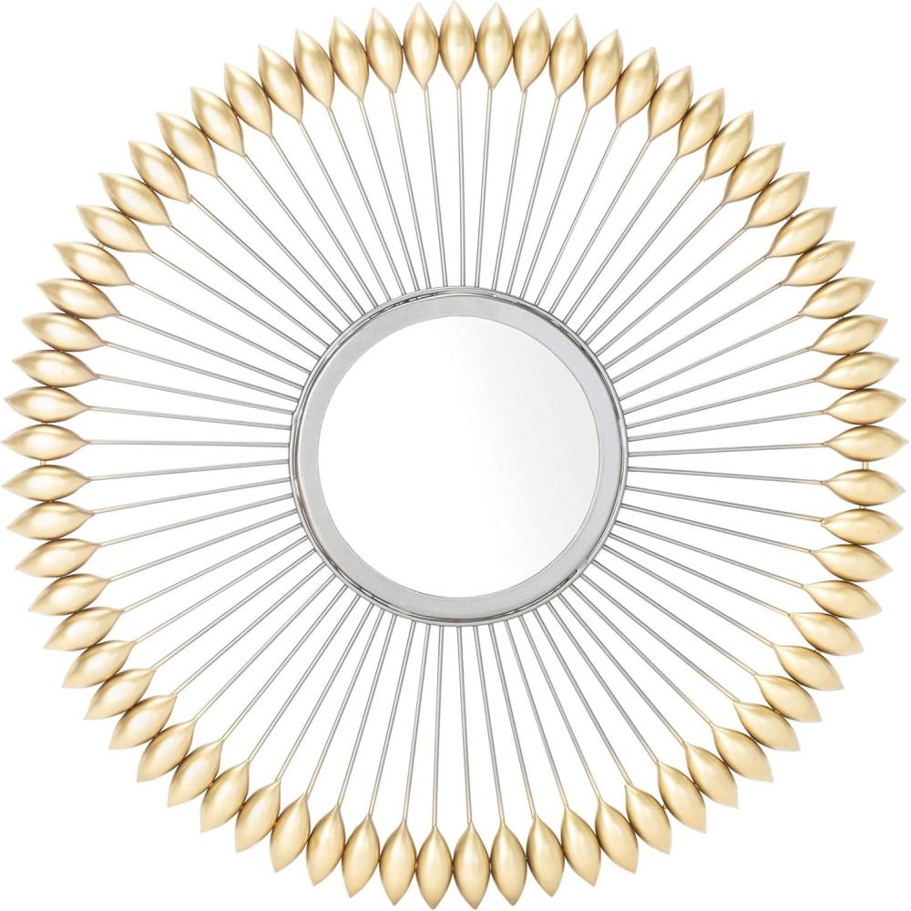 image:imageSAFAVIEH Home Rulan Zinc and Gold Sunburst 23inch Round Decorative Accent Mirror