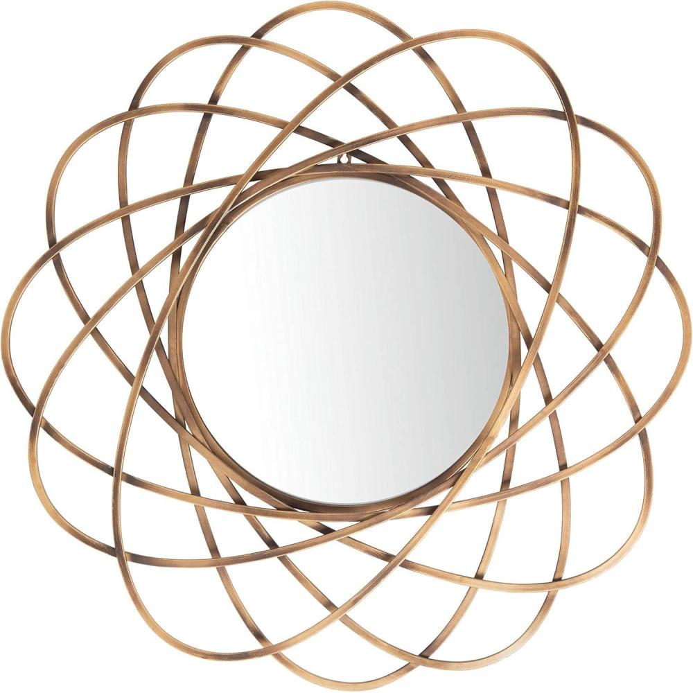 image:imageSAFAVIEH Home Sinisa Gold 32inch Decorative Accent Mirror