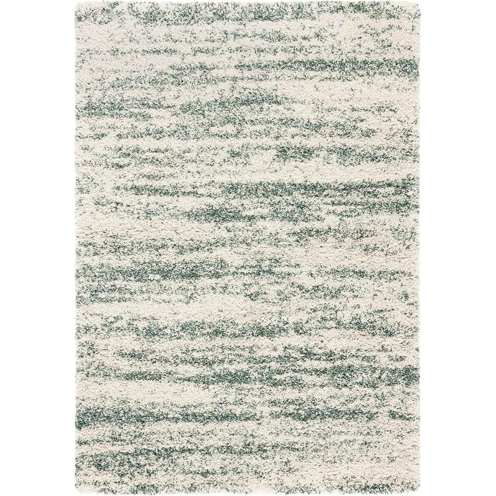 image:imageSAFAVIEH Hudson Shag Collection Area Rug 6 x 9 Ivory amp Beige Modern Design NonShedding amp Easy Care 2inch Thick Ideal for High Traffic Areas in Living Room Bedroom SGH206BIvoryGreen