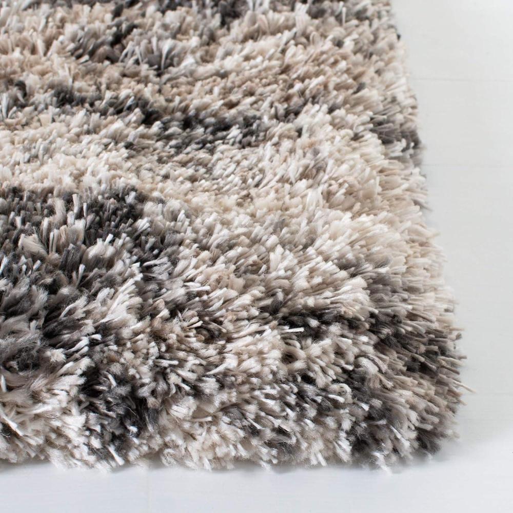 image:imageSAFAVIEH Iceland Shag Collection Area Rug 9 x 12 Cream amp Grey Modern Design Easy Care 25inch Thick Ideal for High Traffic Areas in Living Room Bedroom ISG519ACreamGrey
