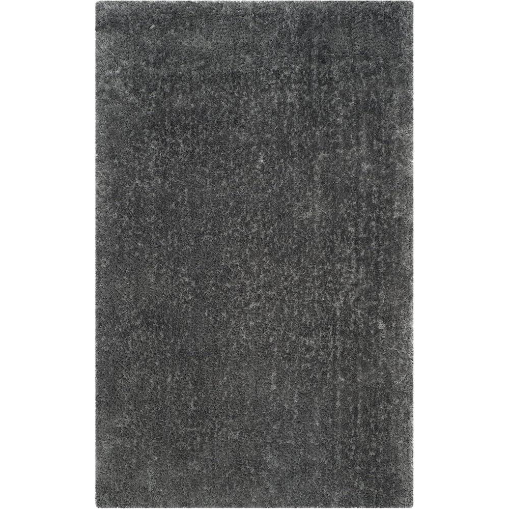 image:imageSAFAVIEH Luxe Shag Collection Area Rug 5 x 8 Ivory Handmade Glam 32inch Thick Ideal for High Traffic Areas in Living Room Bedroom SGX160AGrey