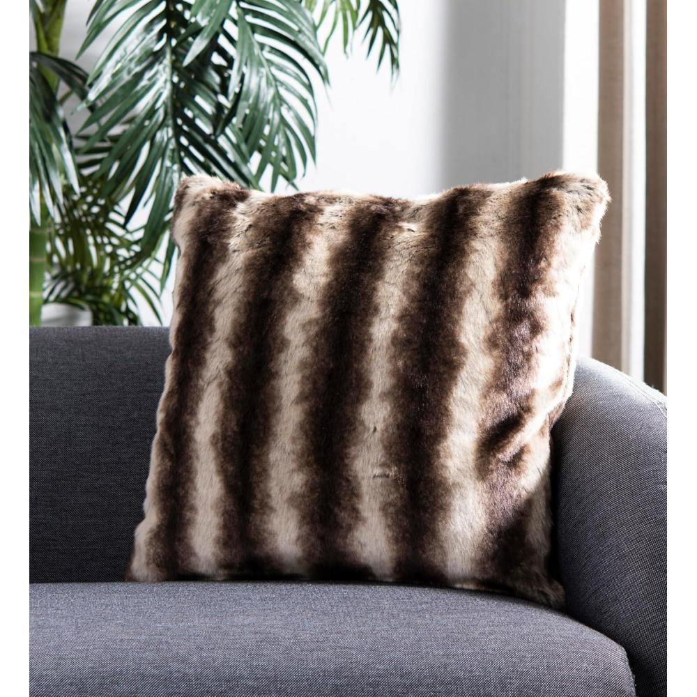 image:imageSAFAVIEH Pillow Collection Coco Striped 20 Throw Pillow Milk