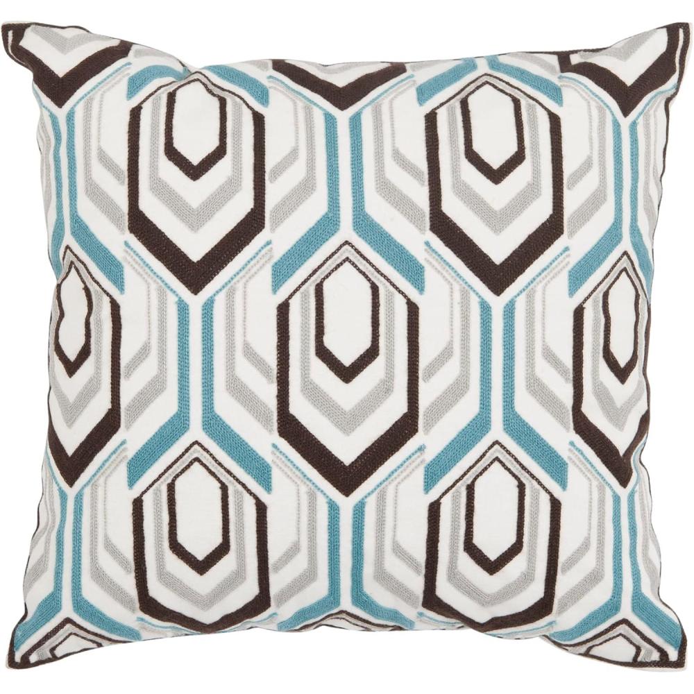 image:imageSAFAVIEH Pillows Collection Indie Decorative Pillow 18Inch Brown and Grey Set of 2