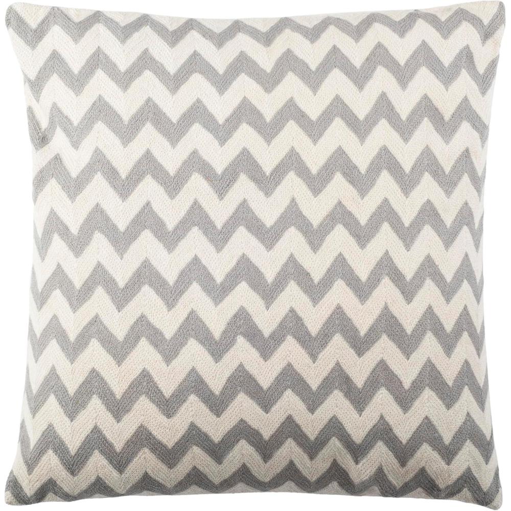 image:imageSAFAVIEH Pillows Collection Striped Taelea Decorative Pillow 18Inch Navy Blue Set of 2Light Grey
