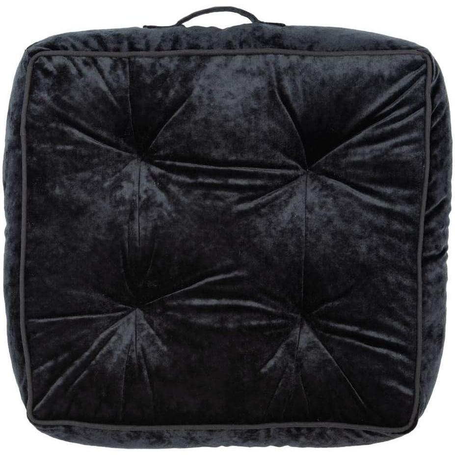 image:imageSAFAVIEH Primrose Glam 18inch Blush Pink Velvet Square Floor Pillow 0Black