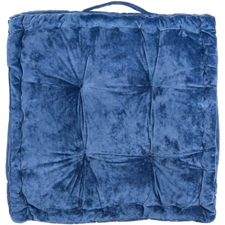 image:imageSafavieh Belia Glam 18inch Light Grey Velvet Square Floor PillowBlue
