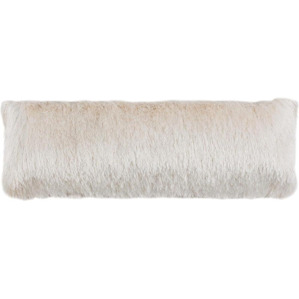 image:imageSafavieh Cali Shag Throw Pillow SilverIvory