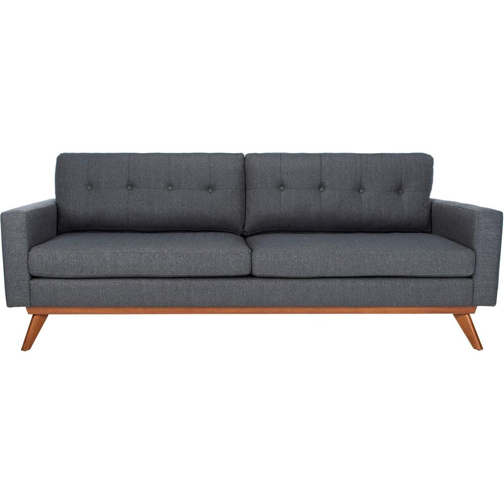 image:imageSafavieh Couture Home Gneiss MidCentury Modern Slate Grey and Dark Brown Tufted SofaSlate GreyDark Brown