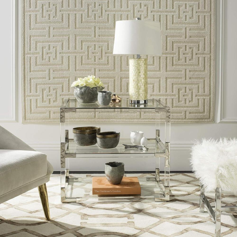 image:imageSafavieh Couture Home Louisa Glam Silver Acrylic End TableSilver