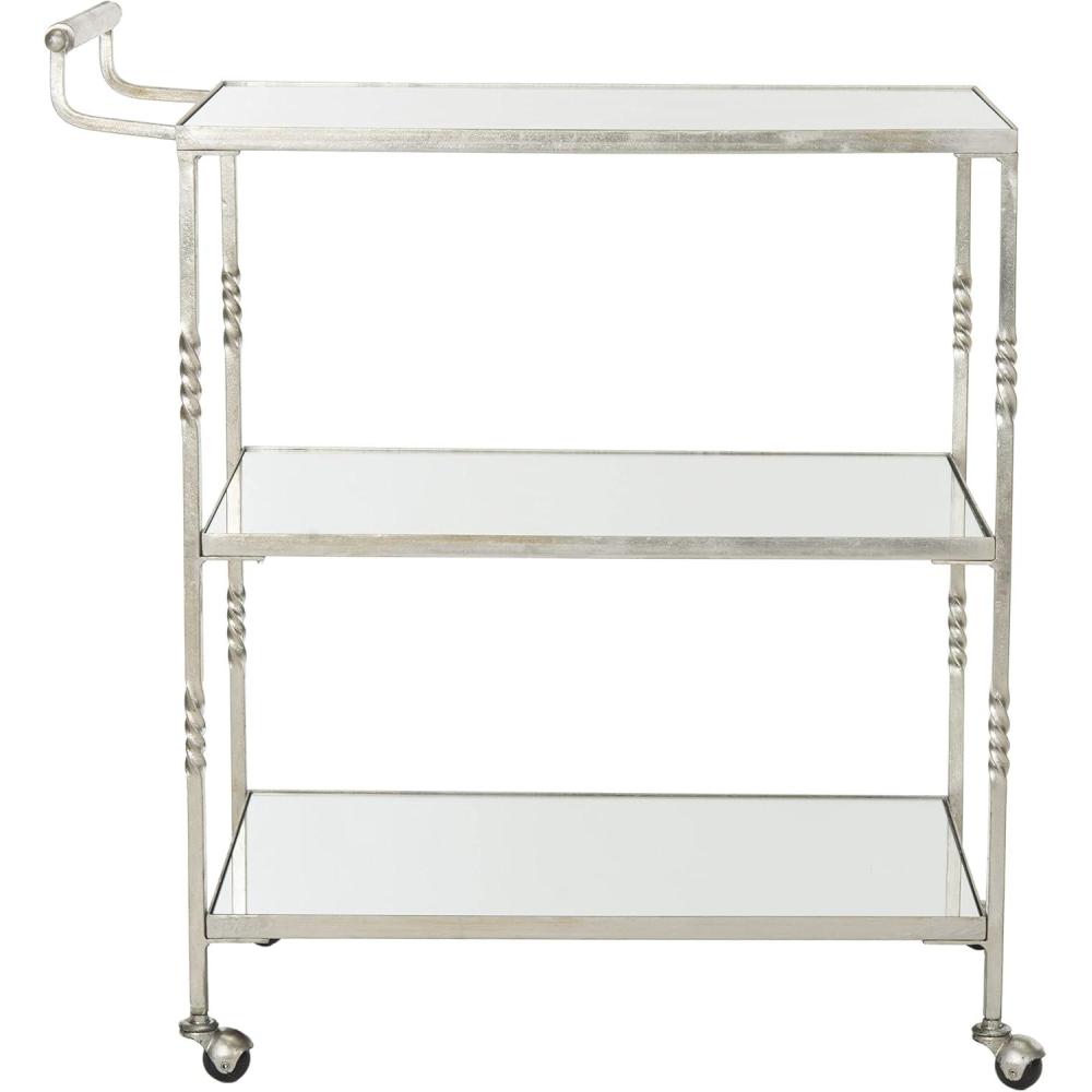 image:imageSafavieh Home Collection Aurelius Silver Bar CartSilver Mirror