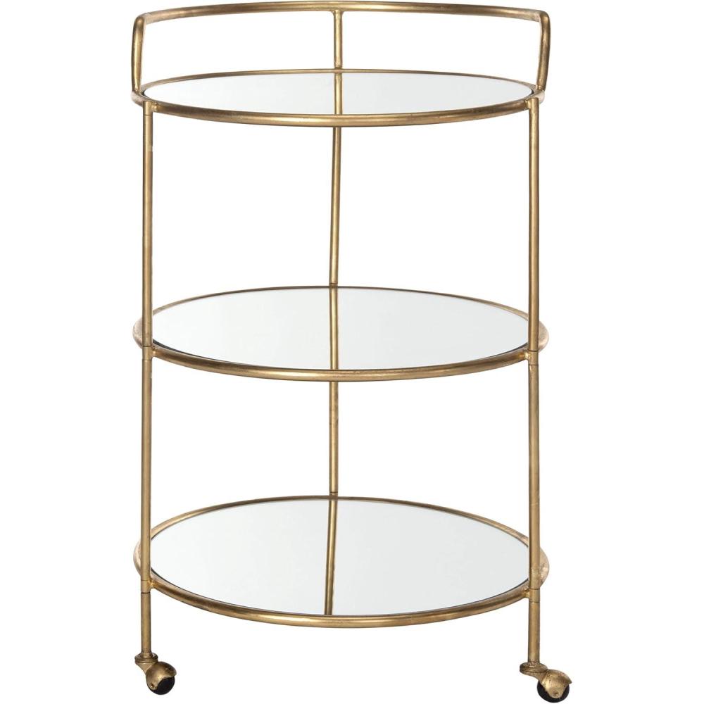 image:imageSafavieh Home Collection Dulcinea Silver Bar CartGold  Mirror