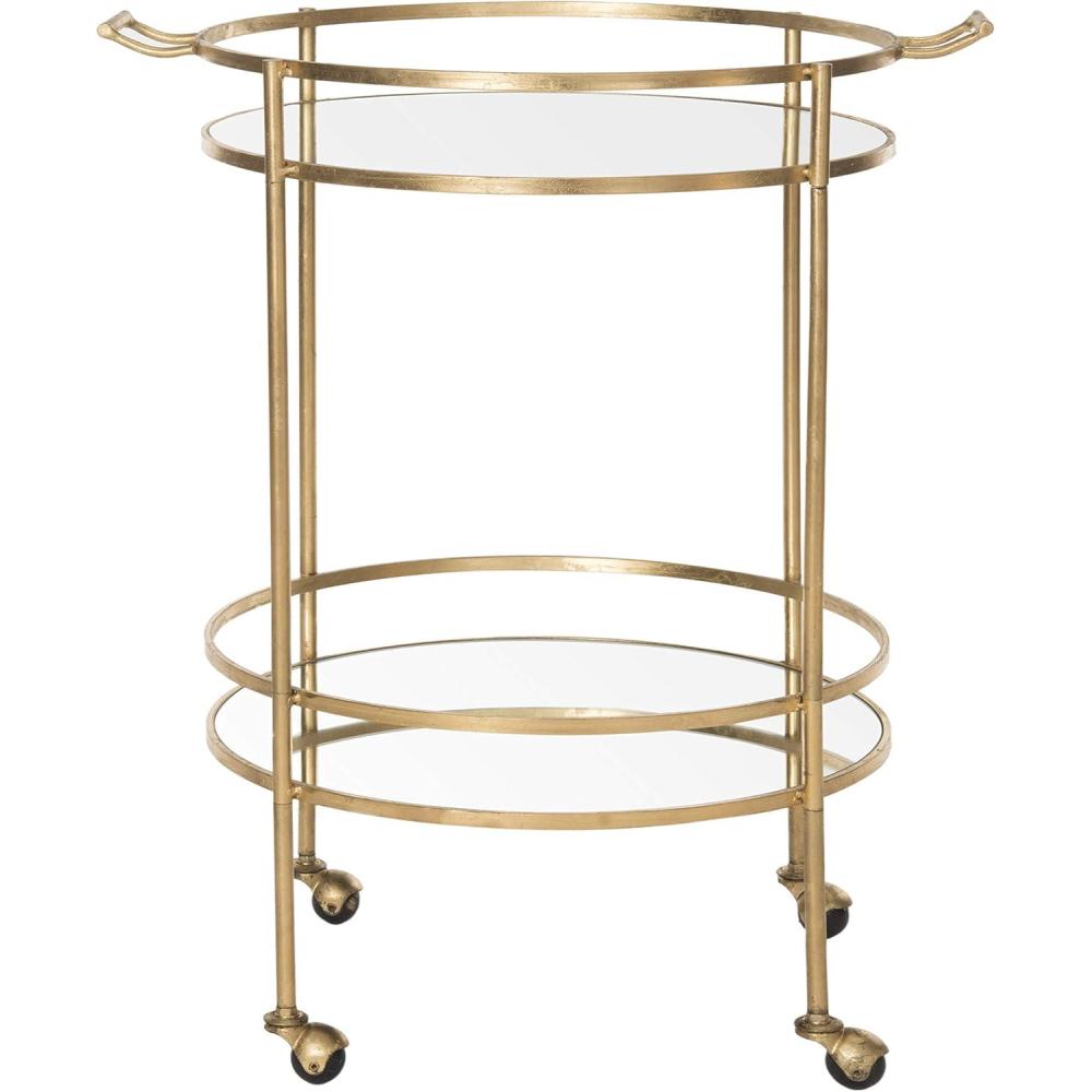 image:imageSafavieh Home Collection Lavinia Silver Bar CartGold  Mirror