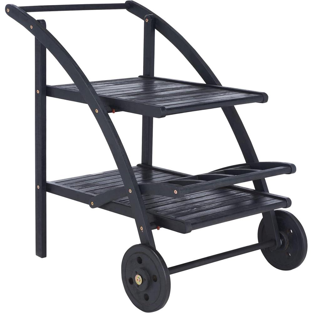 image:imageSafavieh Outdoor Living Collection Lodi Tea CartBlack