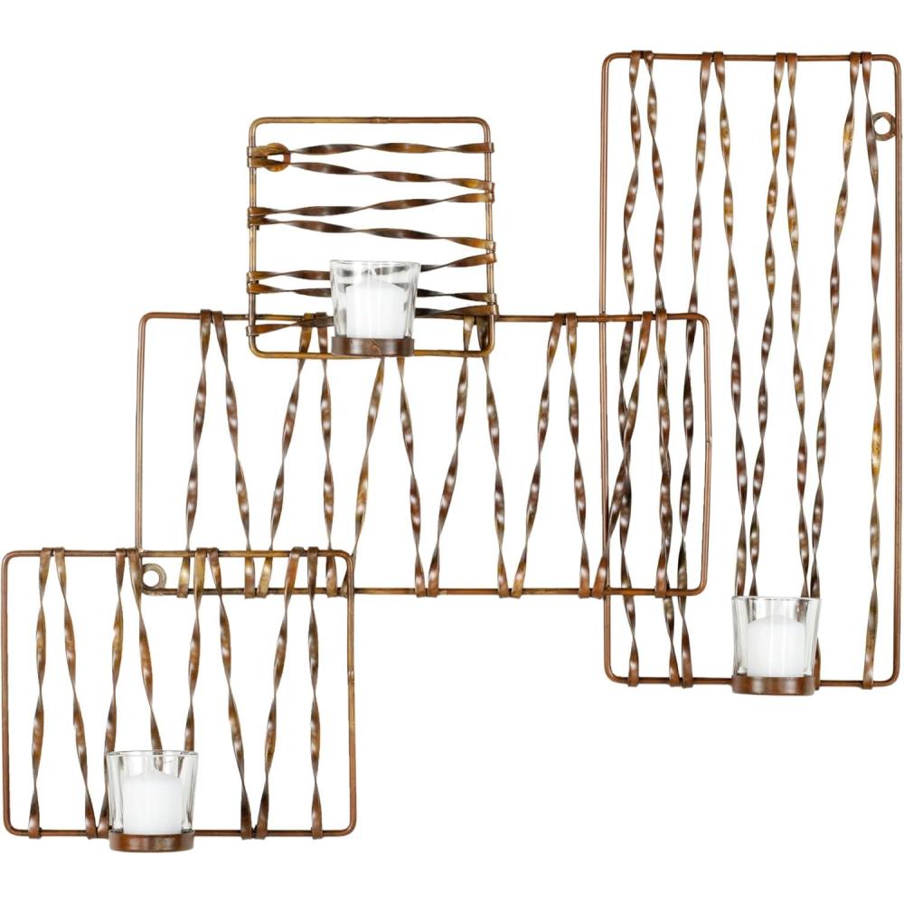 image:imageSafavieh Wall Art Collection Art Deco ZigZag Candle Holder Wall Sconce