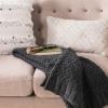 SAFAVIEH Affinity Knit Throw Blanket, Dark Grey