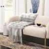 SAFAVIEH Alexi Faux Fur Bed Runner Throw Blanket, White(Grey)